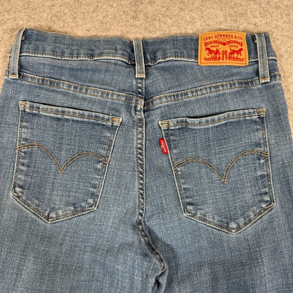 Levis 311 Shaping Skinny Jeans Womens 26 Blue Distressed Denim 19626-0387 L30 - Picture 5 of 11